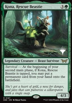 Kona, Rescue Beastie (V.2) - Duskmourn: House of Horror: Promos (Rare) [PDSK-187]