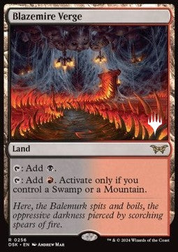 Blazemire Verge (V.2) - Duskmourn: House of Horror: Promos (Rare) [PDSK-256] Hoofdafbeelding