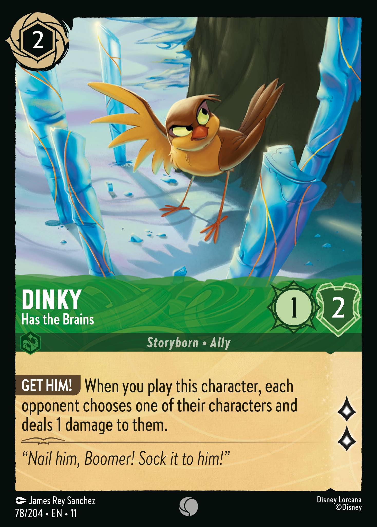 Dinky - Has the Brains — Winterspell (11WSP-78) Disney Lorcana card
