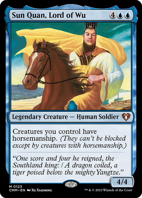 Sun Quan, Lord of Wu – Commander Masters (CMM-123) Magic: The Gathering card Immagine principale del prodotto