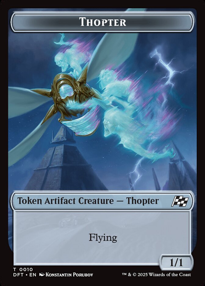 Magic-kaart Thopter // Cat Token TDFT-10 uit Aetherdrift Tokens (Token) Image principale du produit