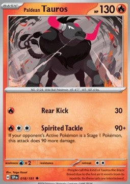 Paldean Tauros - Surging Sparks (Uncommon) [SSP-018] Hover Image