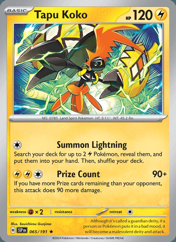 Tapu Koko - Surging Sparks (Rare) [SSP-065] Image principale du produit