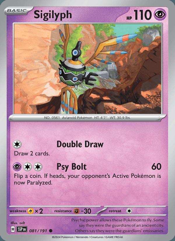 Sigilyph - Surging Sparks (Common) [SSP-081] Main image
