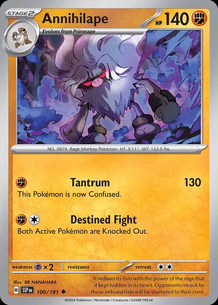 Annihilape - Surging Sparks (Uncommon) [SSP-100] Immagine principale del prodotto