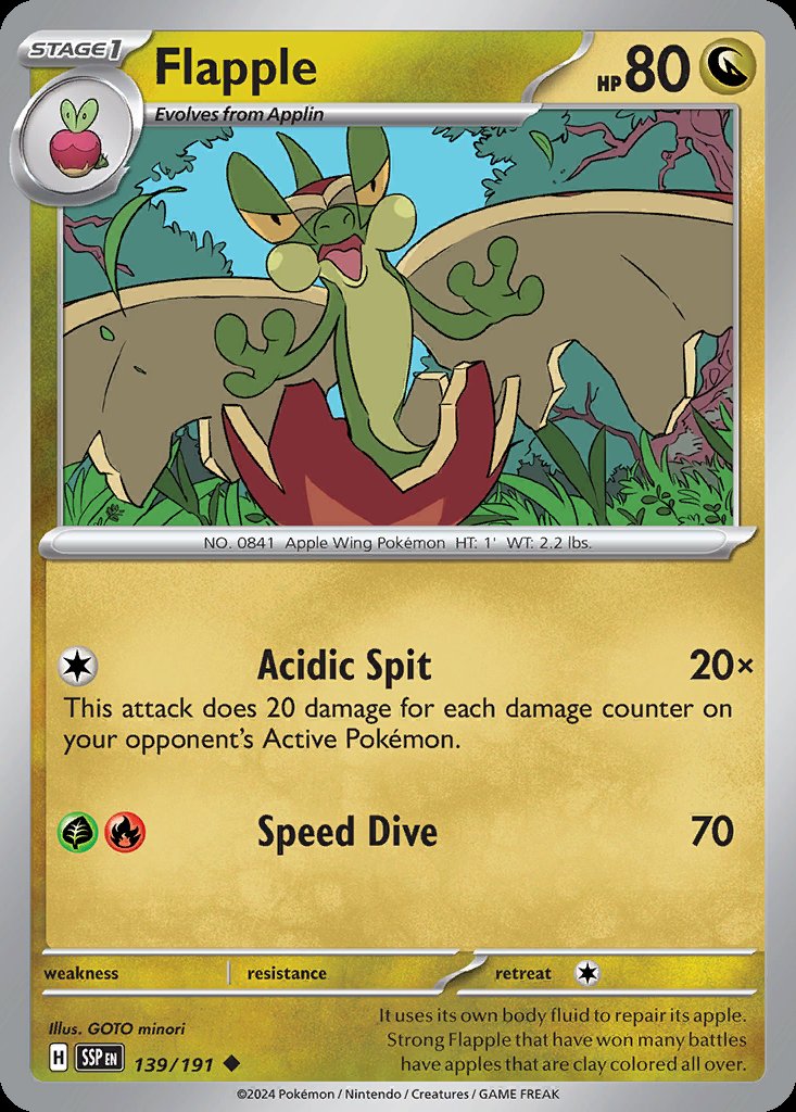 Flapple - Surging Sparks (Uncommon) [SSP-139] Hauptbild