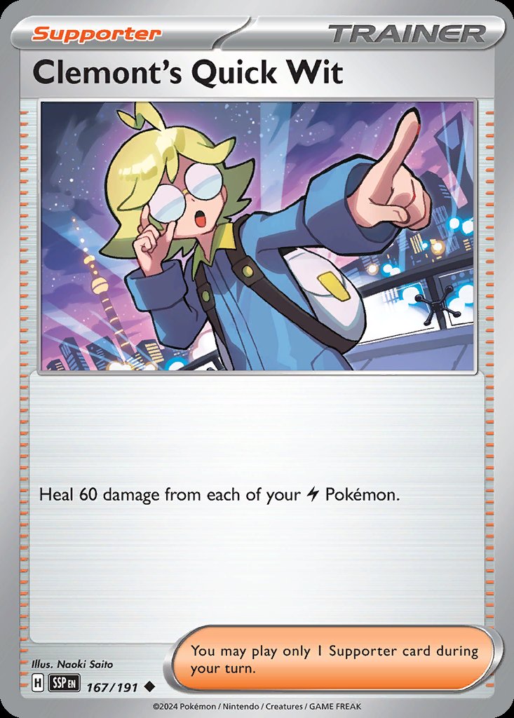 Clemont's Quick Wit - Surging Sparks (Uncommon) [SSP-167] Hauptbild