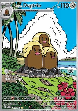 Alolan Dugtrio - Surging Sparks (Illustration Rare) [SSP-208] Hover Image