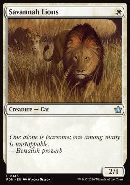 Savannah Lions - Magic: The Gathering Foundations (Uncommon) [FDN-146] Hover Image