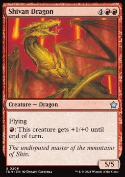 Shivan Dragon - Magic: The Gathering Foundations (Uncommon) [FDN-206] Hover Image