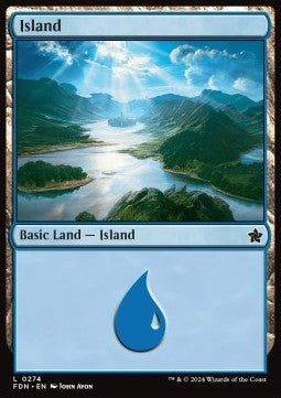 Island (V.1) - Magic: The Gathering Foundations (Land) [FDN-274] Hover Image