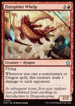 Firespitter Whelp - Magic: The Gathering Foundations (Uncommon) [FDN-197] Hover Image