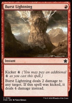 Burst Lightning - Magic: The Gathering Foundations (Common) [FDN-192] Hover Image