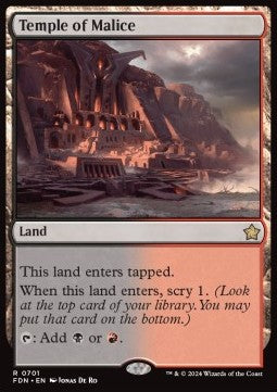 Temple of Malice - Magic: The Gathering Foundations: Starter Collection (Rare) [SFDN-701] Immagine principale del prodotto