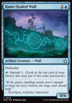 Rune-Sealed Wall - Magic: The Gathering Foundations (Uncommon) [FDN-49] Hover Image