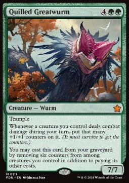 Quilled Greatwurm - Magic: The Gathering Foundations (Mythic) [FDN-111] Hover Image