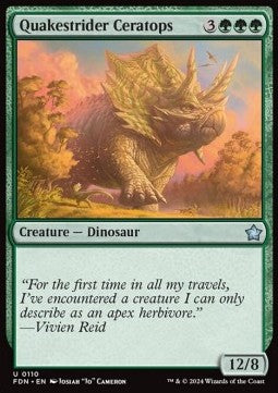 Quakestrider Ceratops - Magic: The Gathering Foundations (Uncommon) [FDN-110] Image principale du produit