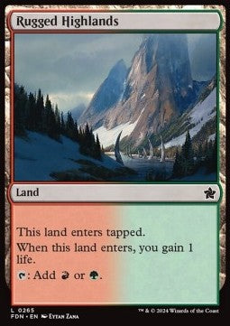 Rugged Highlands - Magic: The Gathering Foundations (Common) [FDN-265] Main image