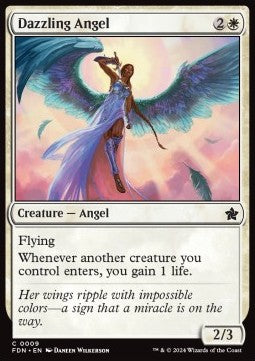Dazzling Angel - Magic: The Gathering Foundations (Common) [FDN-9] Hover Image