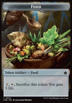Treasure Token // Food Token - Magic: The Gathering Foundations: Tokens (Token) [TFDN-T 23/22] Main image