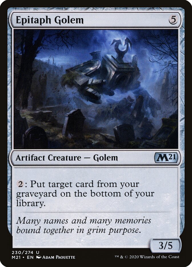 Epitaph Golem - Core 2021 (Uncommon) [M21-230]