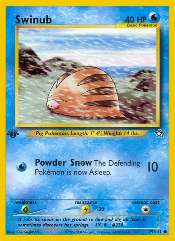 Swinub – Neo Genesis 79 – Pokémon TCG single card Image principale du produit