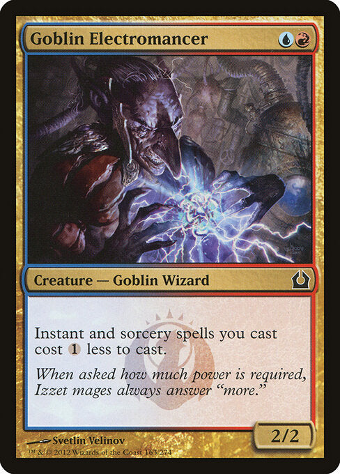 Goblin Electromancer – Return to Ravnica (RTR-163) Magic: The Gathering card