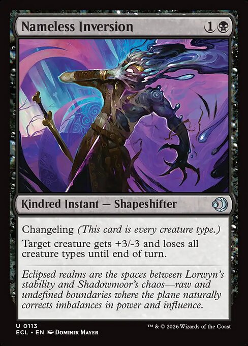 Nameless Inversion – Lorwyn Eclipsed (ECL-113) Magic: The Gathering card