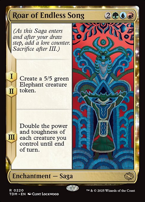 Roar of Endless Song – Tarkir: Dragonstorm (TDM-220) Magic: The Gathering card Hoofdafbeelding