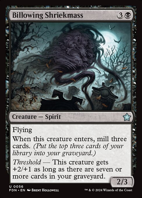Billowing Shriekmass – Magic: The Gathering Foundations (FDN-56) Magic: The Gathering card Imagen principal del producto