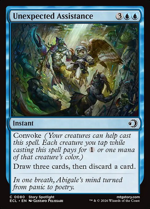Unexpected Assistance – Lorwyn Eclipsed (ECL-80) Magic: The Gathering card | LC-REM-20260804-15544018141516-7b540a5f-7f1b-421a-864f-5af469556fc6
