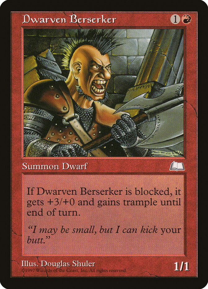Magic-kaart Dwarven Berserker WTH-97 uit Weatherlight (Common) Hoofdafbeelding
