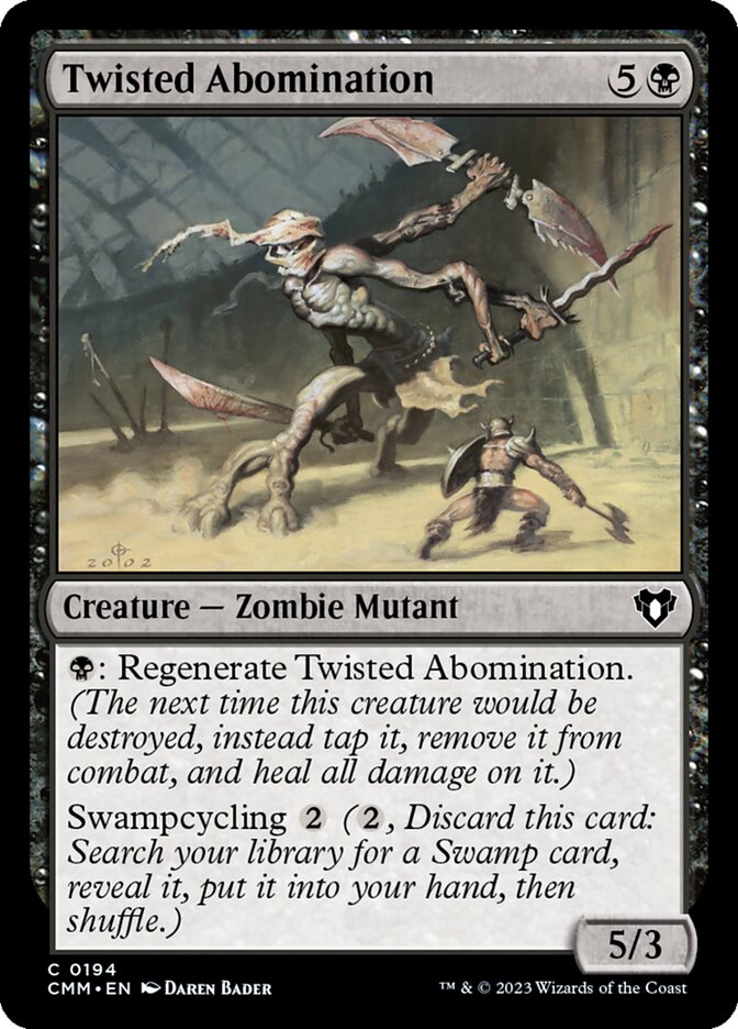 Magic-kaart Twisted Abomination CMM-194 uit Commander Masters (Common)