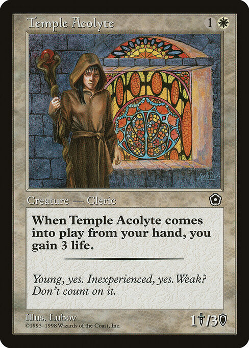 Temple Acolyte – Portal Second Age (P02-23) Magic: The Gathering card | LC-REM-20260804-15340135186764-7be7cba2-5673-4bef-aa3d-cbfad8932610