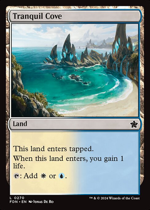Tranquil Cove – Foundations (FDN-270) Magic: The Gathering card | LC-REM-20260804-15340137775436-7c9cabca-5bcc-4b97-b2ac-a345ad3ee43c Main image