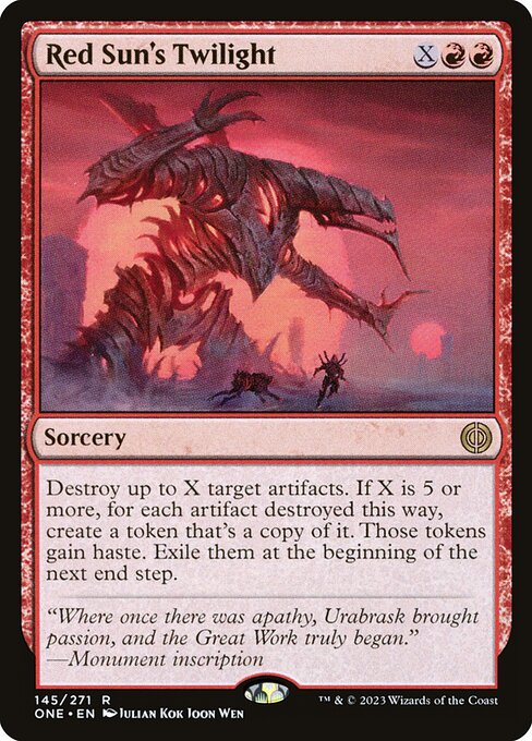 Red Sun's Twilight – Phyrexia: All Will Be One (ONE-145) Magic: The Gathering card | LC-REM-20260804-15675718893900-7cac1827-69af-469d-b88c-fb9f2f33866a