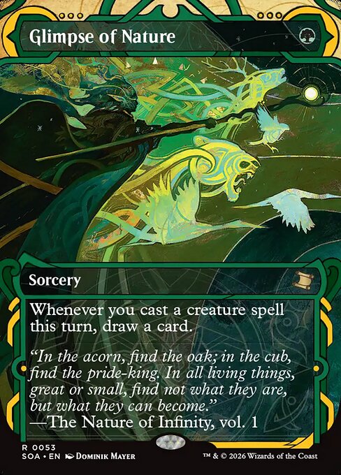 Glimpse of Nature – Secrets of Strixhaven Mystical Archive (SOA-53) Magic: The Gathering card | LC-REM-20260804-15765060813132-7cb6fd05-0bd9-4f2f-b159-280aba98d3a5 Main image