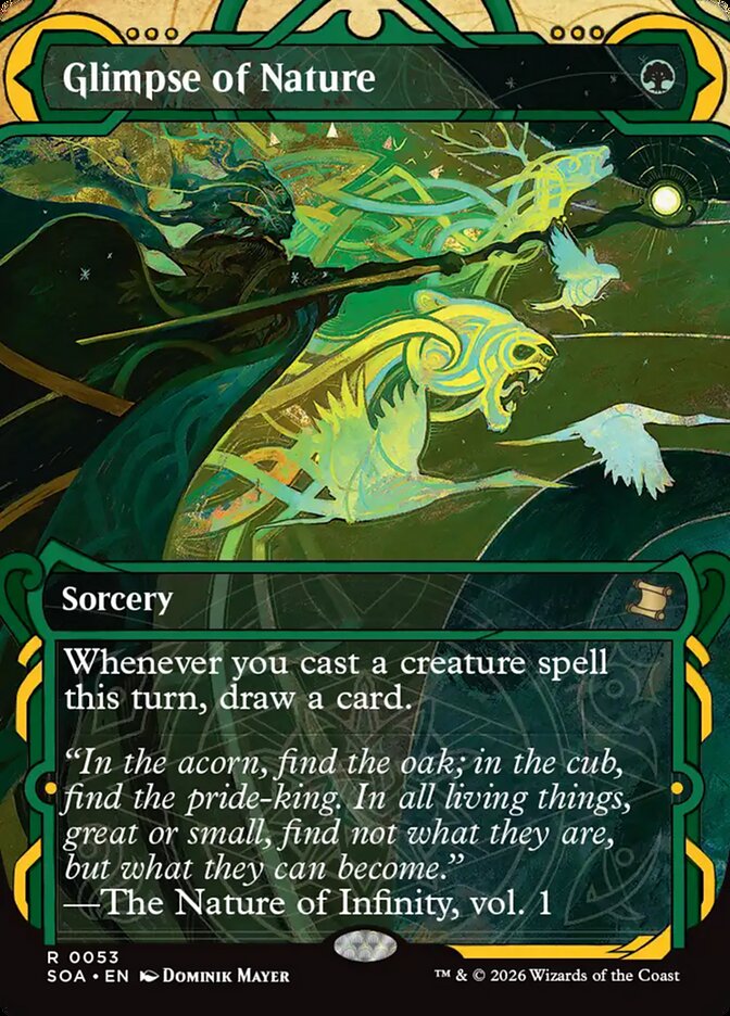 Magic-kaart Glimpse of Nature SOA-53 uit Secrets of Strixhaven Mystical Archive (Rare) Hauptbild