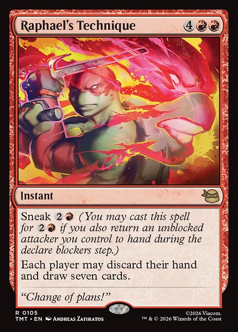 Raphael's Technique – Teenage Mutant Ninja Turtles (TMT-105) Magic: The Gathering card