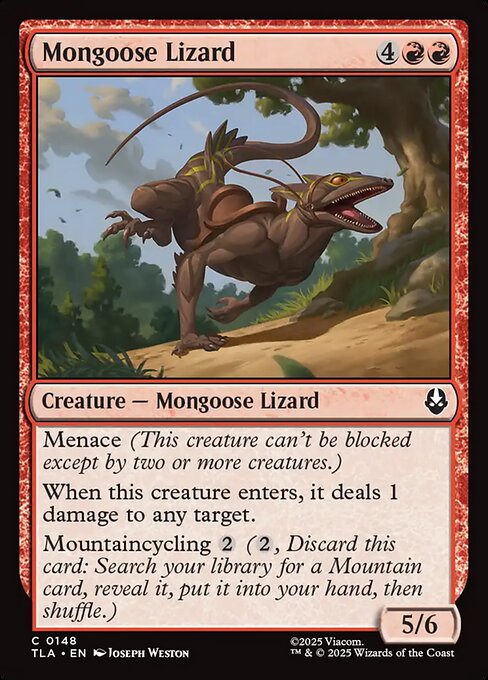 Mongoose Lizard – Magic: The Gathering | Avatar: The Last Airbender (TLA-148) Magic: The Gathering card