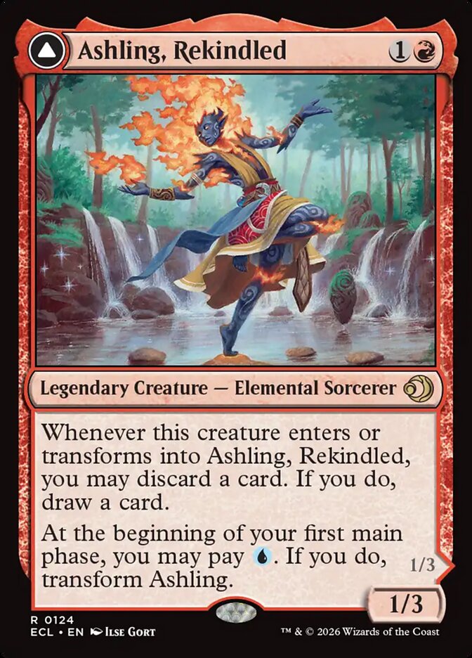 Ashling, Rekindled // Ashling, Rimebound - Lorwyn Eclipsed (Rare) [ECL-124] Main image