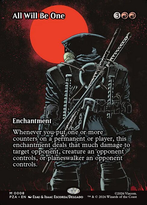All Will Be One – Teenage Mutant Ninja Turtles Source Material (PZA-8) Magic: The Gathering card | LC-REM-20260804-15611753955660-7d9681a6-1c22-41ee-8437-22baafbf8e4b Imagen principal del producto