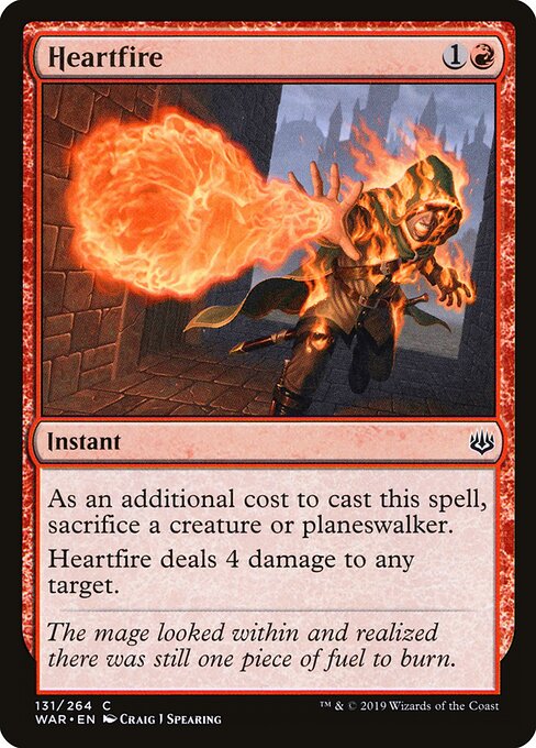Heartfire – War of the Spark (WAR-131) Magic: The Gathering card | LC-REM-20260804-15150749581644-7db219ea-2ed1-4a86-955c-d61ecedbc019