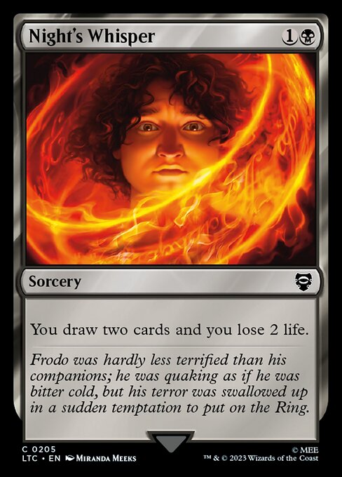 Night's Whisper – Commander: The Lord of the Rings: Tales of Middle-earth (LTC-205) Magic: The Gathering card Immagine principale del prodotto