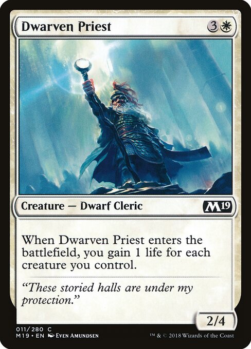 Dwarven Priest – Core Set 2019 (M19-11) Magic: The Gathering card | LC-REM-20260804-15150878851404-7e1e0f13-35a6-4a5e-8666-47bc5c275be7