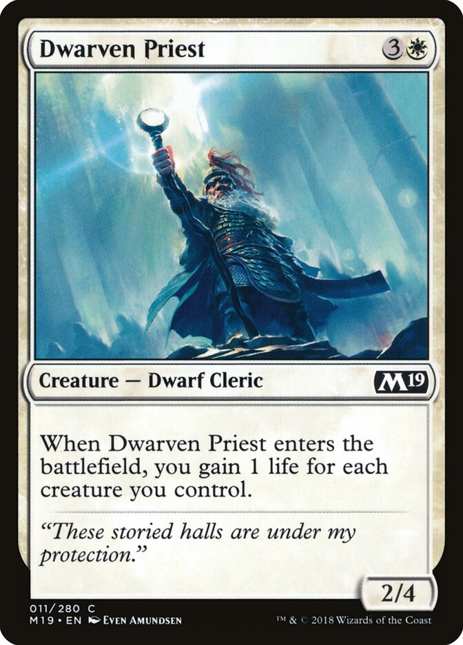 Dwarven Priest - Core 2019 (Common) [M19-11] Hoofdafbeelding
