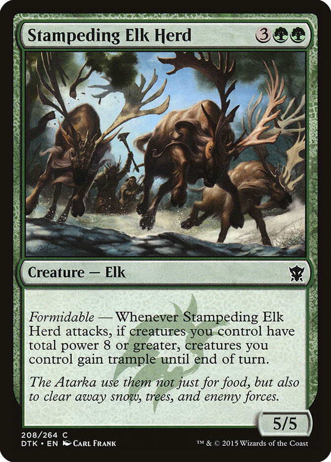 Stampeding Elk Herd - Dragons of Tarkir (Common) [DTK-208] Hoofdafbeelding