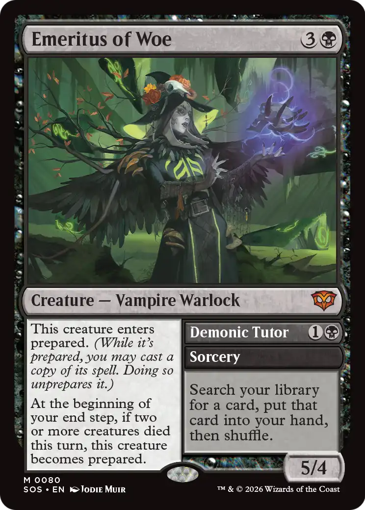 Emeritus of Woe // Demonic Tutor – Secrets of Strixhaven 80 – Magic: The Gathering single card Immagine principale del prodotto