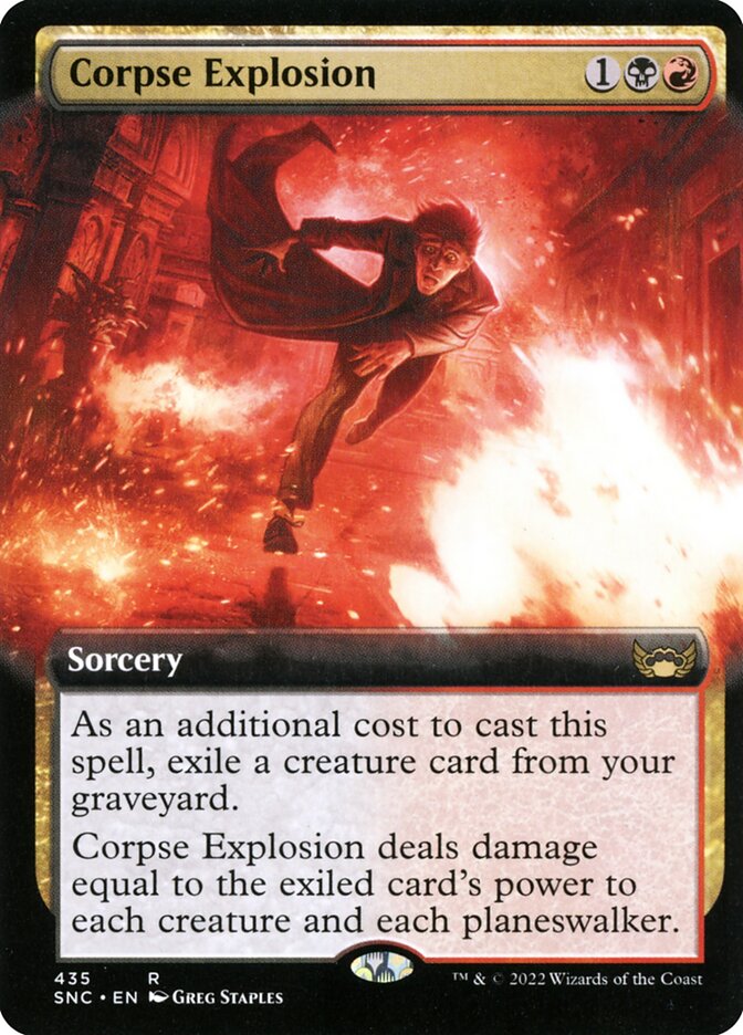 Magic-kaart Corpse Explosion SNC-435 uit Streets of New Capenna (Rare)