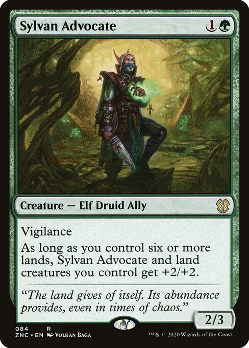 Sylvan Advocate – Commander: Zendikar Rising (ZNC-84) Magic: The Gathering card Image principale du produit